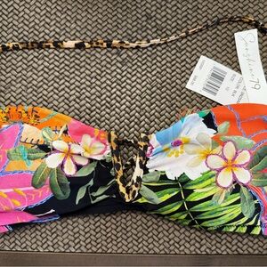 La Blanca Multicolor Floral Bikini Top